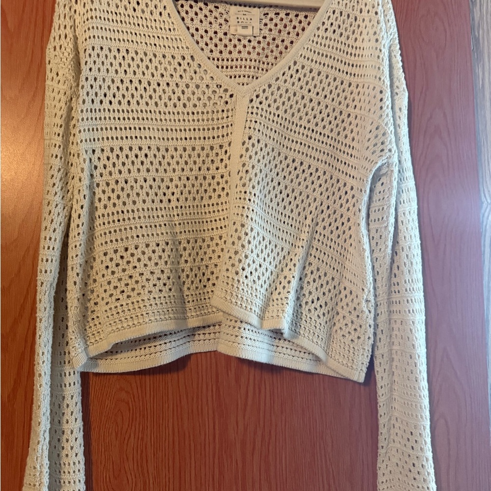 Billabong Cream Crochet Knit Top
